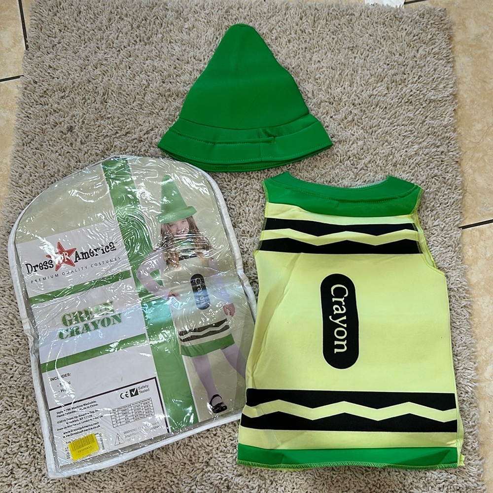 Green crayon costume